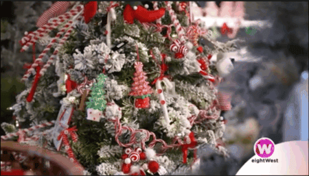 classic Christmas ornaments on the tree